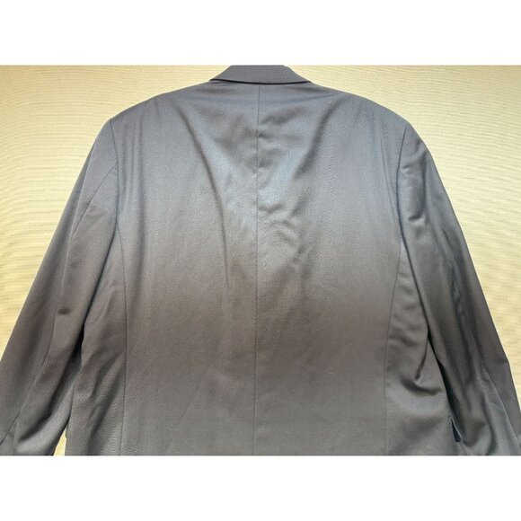 Stafford Men's Classic Fit Wool 3 Button Blazer Jacket Long Sleeve Size 46L Navy - Picture 10 of 10